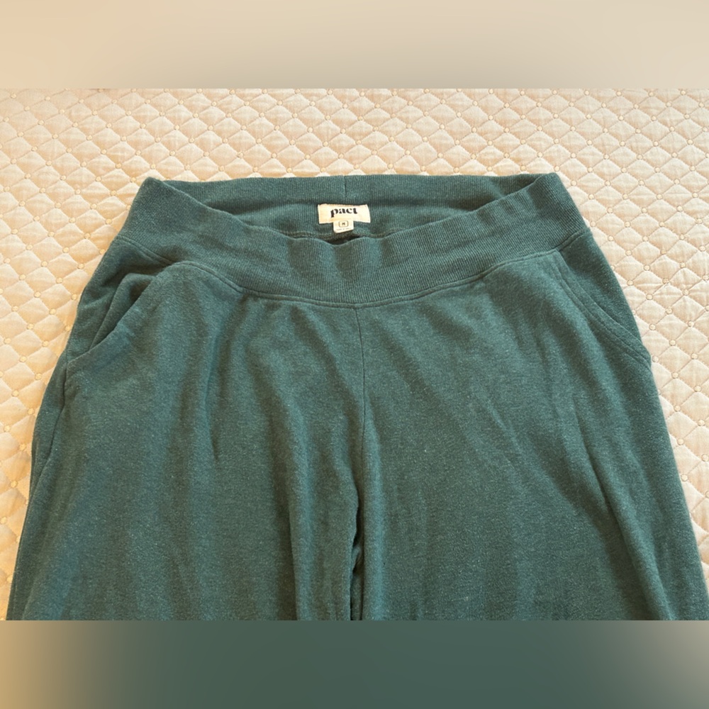 Pact Women’s Dark Forest Heather Green Medium Organic Cotton Airplane Pants